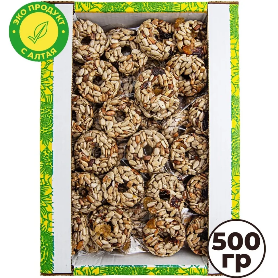  Козинаки из подсолнечника с медом и сухофруктами "Зачетные" 500г в Коломне