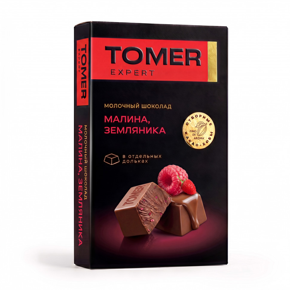  Фабрика Томер   Молочный шоколад Малина-Земляника, 90г  в Коломне